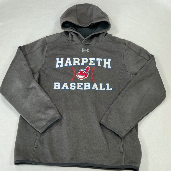 Under Armour Other - Under Armour ColdGear Harpeth Baseball Hoodie Gray Mens Small Pullover Fleece